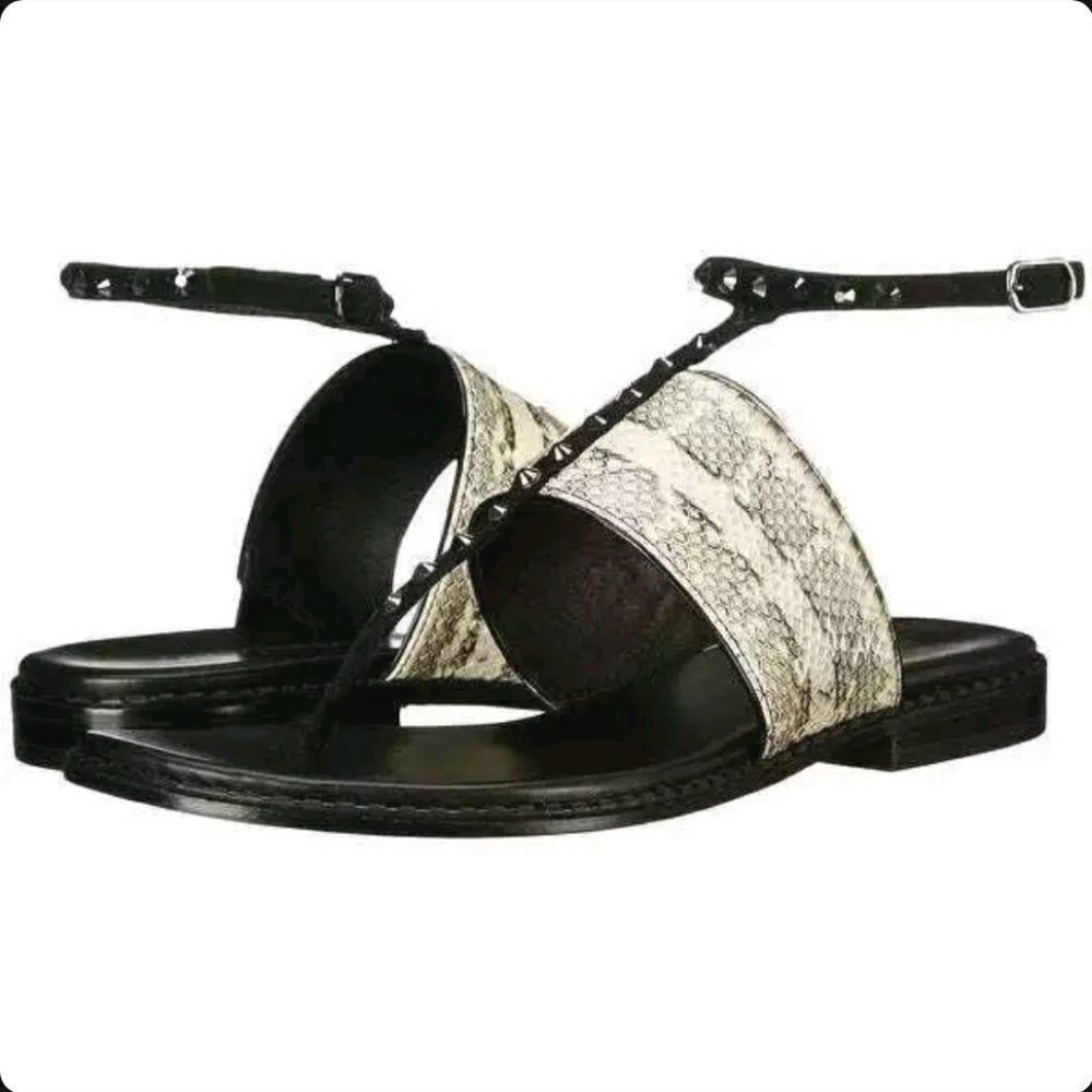 Donald J. Pliner Lacy Sp Snake Jeweled Thong Sandal Size  7.5